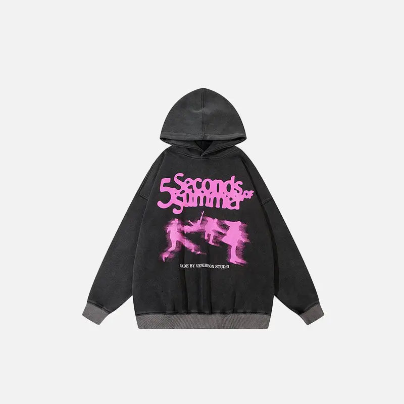 5 Seconds Of Summer Y2K Hoodie - Trendy Grunge Aesthetic Pullover for Stylish Outfits