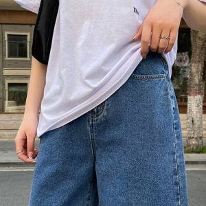 90s Grunge Denim Shorts - Vintage Y2K Style for Aesthetic Outfits and Retro Fashion