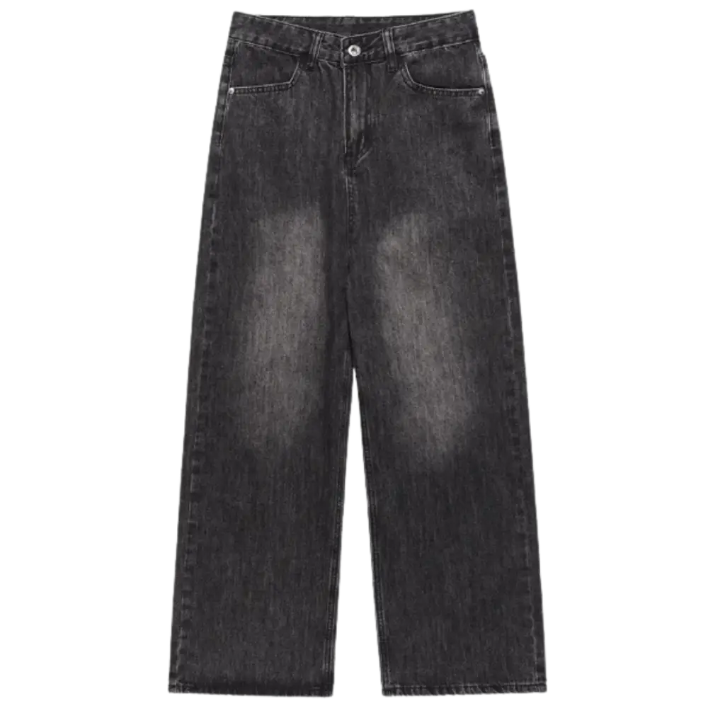 Baggy Y2K Noir Lavé Jeans - Urban Aesthetic for Trendy Outfits