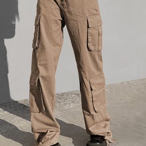 BDG Y2K Khaki Cargo Pants for Trendy Grunge Aesthetic Outfits and Comfy Everyday Wear