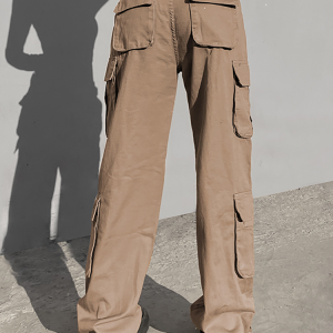 BDG Y2K Khaki Cargo Pants for Trendy Grunge Aesthetic Outfits and Comfy Everyday Wear