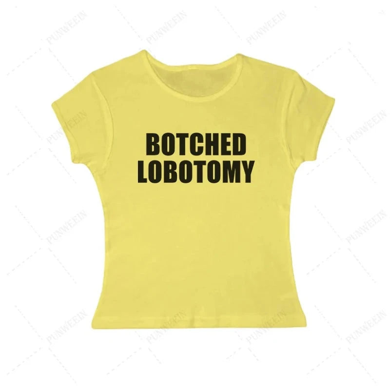 Botched Lobotomy Y2K Graphic Tee - Trendy Y2K Aesthetic Shirt for Unique Outfits