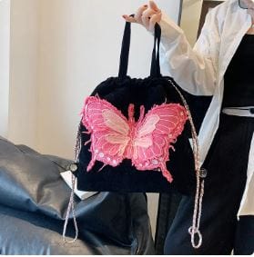 Butterfly 2-in-1 Y2K Bag: Trendy Coquette Aesthetic Accessory for Y2K Fashion Lovers