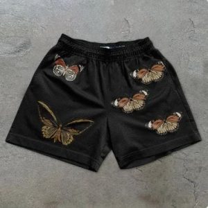 Butterfly Y2K Aesthetic Cargo Shorts for Trendy Summer Outfits