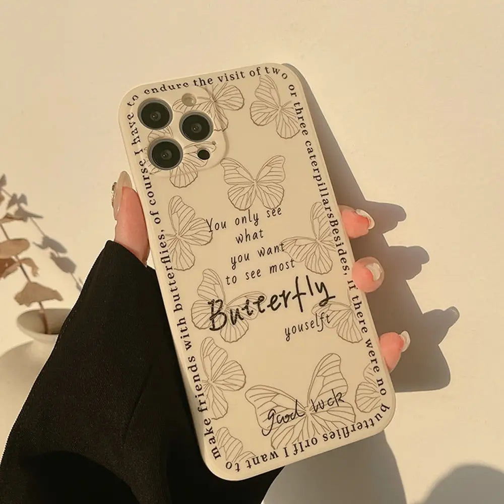 Butterfly Yourself Y2K Aesthetic iPhone Case - Cute and Trendy Coquette Style Accessory