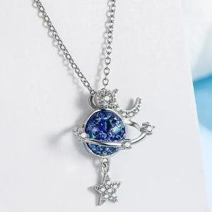 Celestial Star and Moon Necklace - Y2K Aesthetic Jewelry for Cosmic Vibes