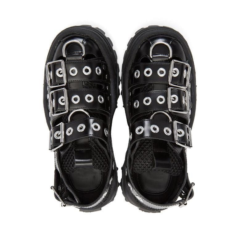 Chic Black Vintage Sandals for Y2K Aesthetic and Coquette Style Outfits