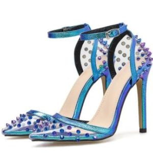 Chic Blue Y2K High Heels for Trendy Outfits - Perfect for Coquette and Grunge Aesthetics