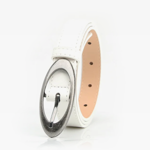 Chic Oval Buckle Belt for Y2K Fashion, Coquette Aesthetic, and Grunge Style Outfits