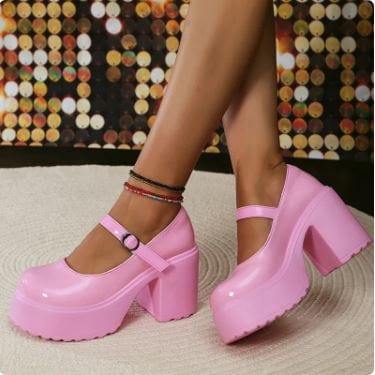 Chic Pink Mary Jane Heels for Y2K Fashion Lovers - Perfect for Coquette Aesthetic Outfits