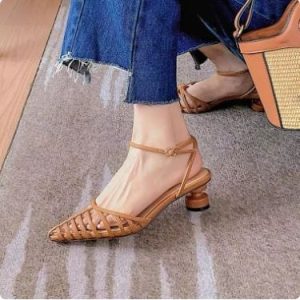 Chic Summer Y2K Leather Sandals for Trendy Coquette and Grunge Aesthetic Outfits