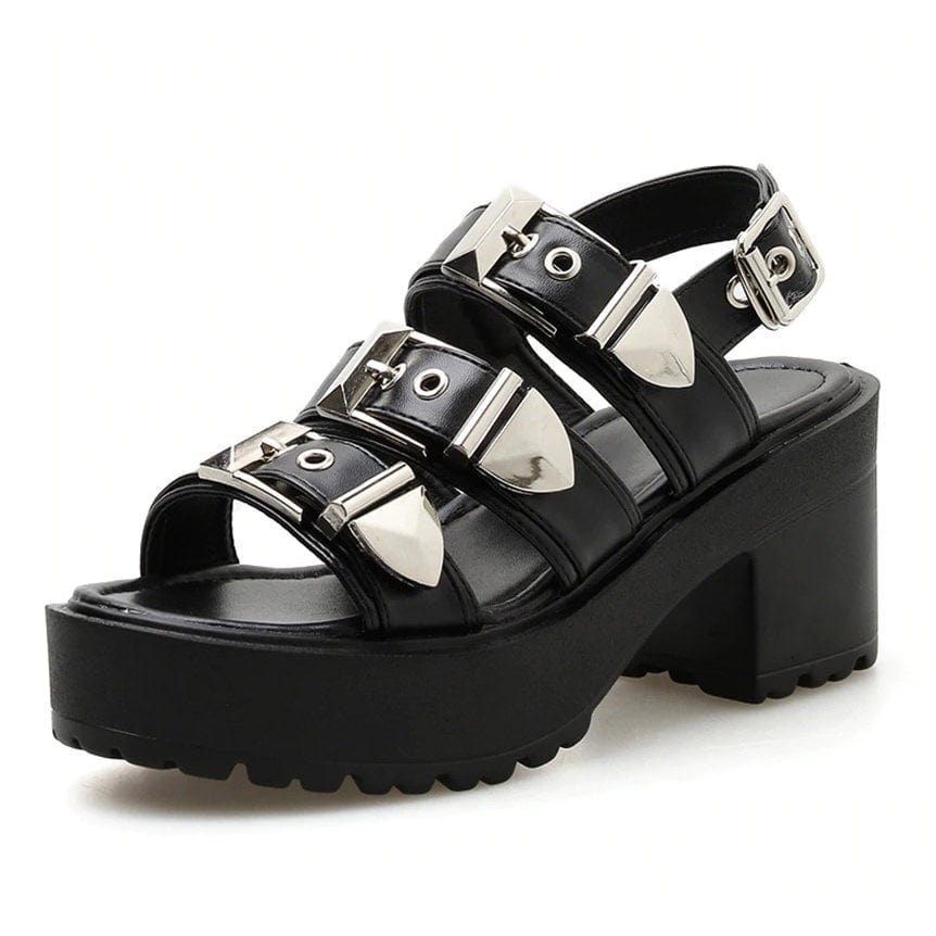 Chic Vintage Buckle Sandals for Y2K Aesthetic and Coquette Style Outfits