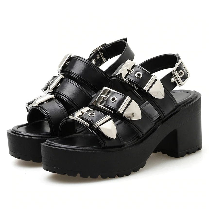 Chic Vintage Buckle Sandals for Y2K Aesthetic and Coquette Style Outfits