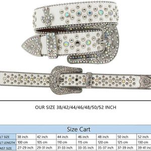 Chic White Belt for Y2K Fashion: Elevate Your Aesthetic with Vintage Style Accessories