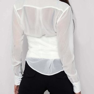 Chic White Y2K Vest - Trendy Layering Piece for Coquette and Grunge Aesthetic Outfits