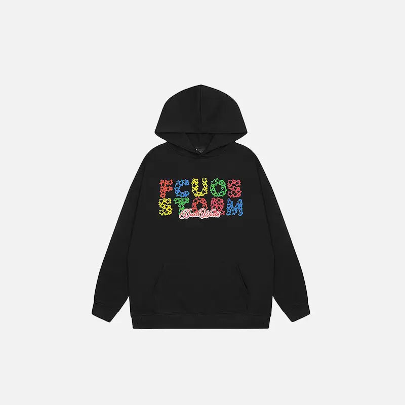 Colorful Star Aesthetic Hoodie - Y2K Fashion for Trendy Outfits