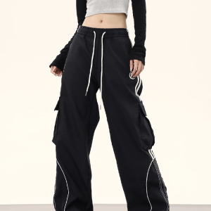 Coquette Aesthetic Baggy Joggers for Women - Y2K Style Comfy Streetwear Pants