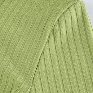 Coquette Aesthetic Green Sweater - Y2K Style Comfy Knit for Cute Outfits