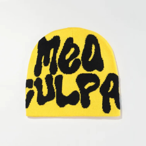 Coquette Aesthetic Mea Culpa Beanie - Y2K Fashion Statement for Cute Outfits