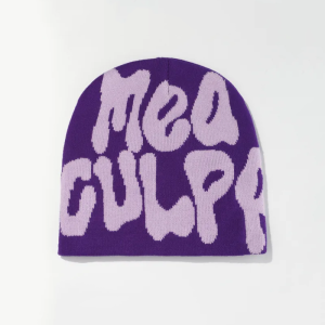 Coquette Aesthetic Mea Culpa Beanie - Y2K Fashion Statement for Cute Outfits