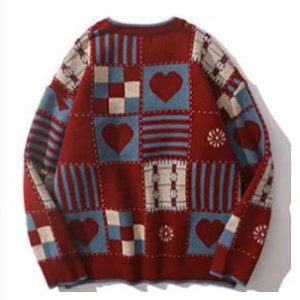 Coquette Aesthetic Oversized Heart Sweater - Y2K Fashion Essential for Cute Outfits