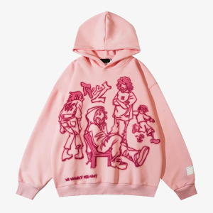 Coquette Aesthetic Pink Y2K Hoodie - Cute and Comfy Vintage Style for Trendy Outfits