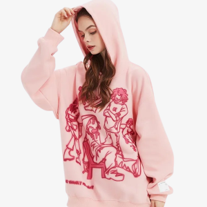 Coquette Aesthetic Pink Y2K Hoodie - Cute and Comfy Vintage Style for Trendy Outfits