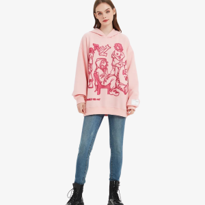 Coquette Aesthetic Pink Y2K Hoodie - Cute and Comfy Vintage Style for Trendy Outfits