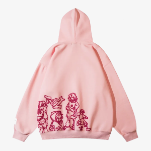 Coquette Aesthetic Pink Y2K Hoodie - Cute and Comfy Vintage Style for Trendy Outfits