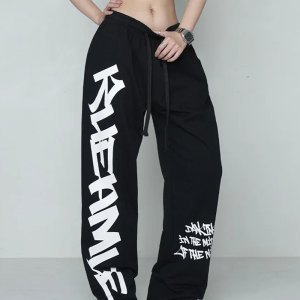 Coquette Aesthetic Printed Sweatpants for Y2K Fashion Lovers - Comfy and Stylish Outfits