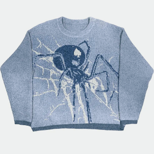 Coquette Aesthetic Spider Knit Sweater - Y2K Fashion Cute Top for Fall Style