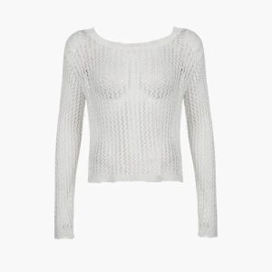 Coquette Y2K Knitted Sweater - Cute Pastel Aesthetic Top for Cozy Fall Fashion