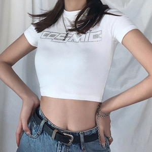 Cosmic Crop Top: Y2K Aesthetic Cute Top for Grunge and Coquette Style Outfits