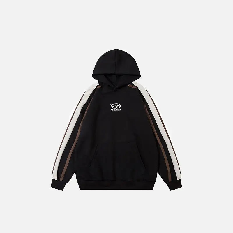 Cozy Striped Oversized Y2K Hoodie for Trendy Grunge and Coquette Aesthetic Styles