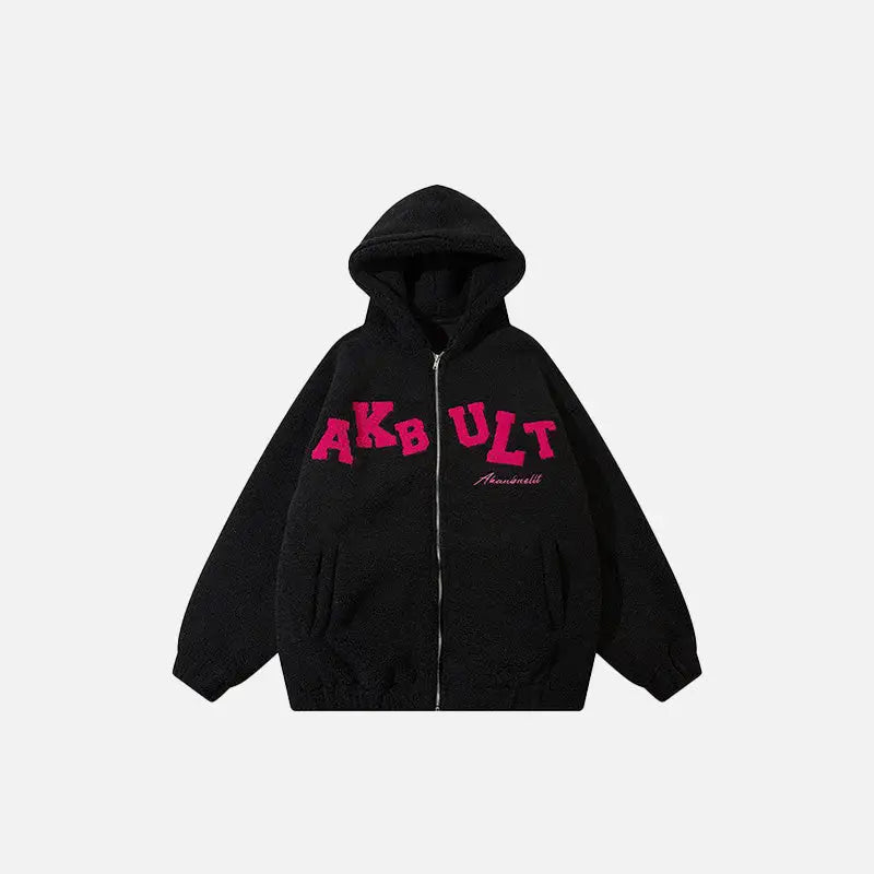 Cozy Y2K Fleece Zip-Up Hoodie for Ultimate Comfort and Retro Style