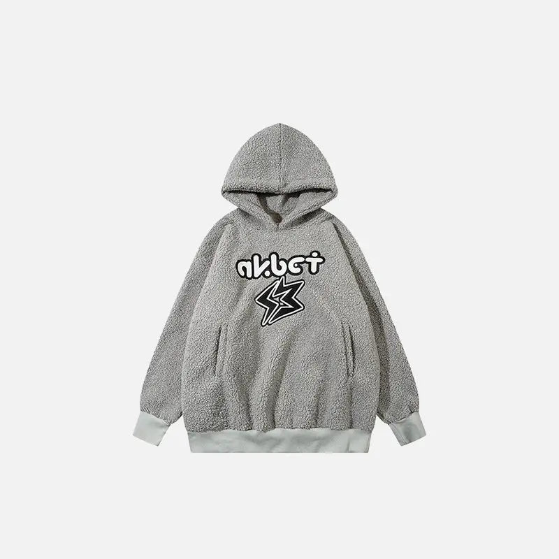 Cozy Y2K Fluffy Fleece Baggy Hoodie for Ultimate Comfort and Style