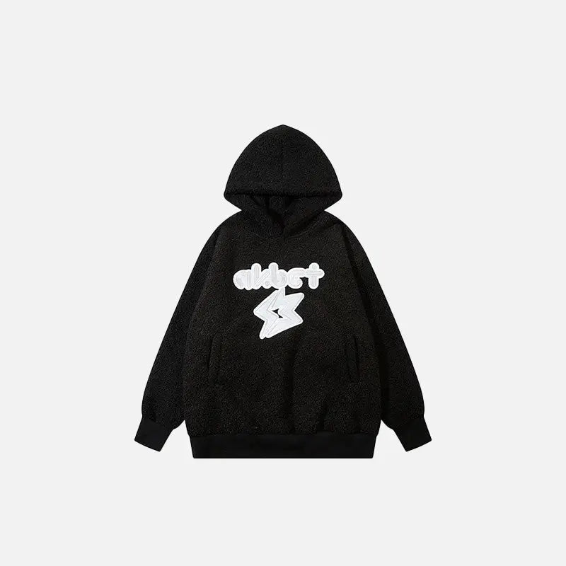 Cozy Y2K Fluffy Fleece Baggy Hoodie for Ultimate Comfort and Style