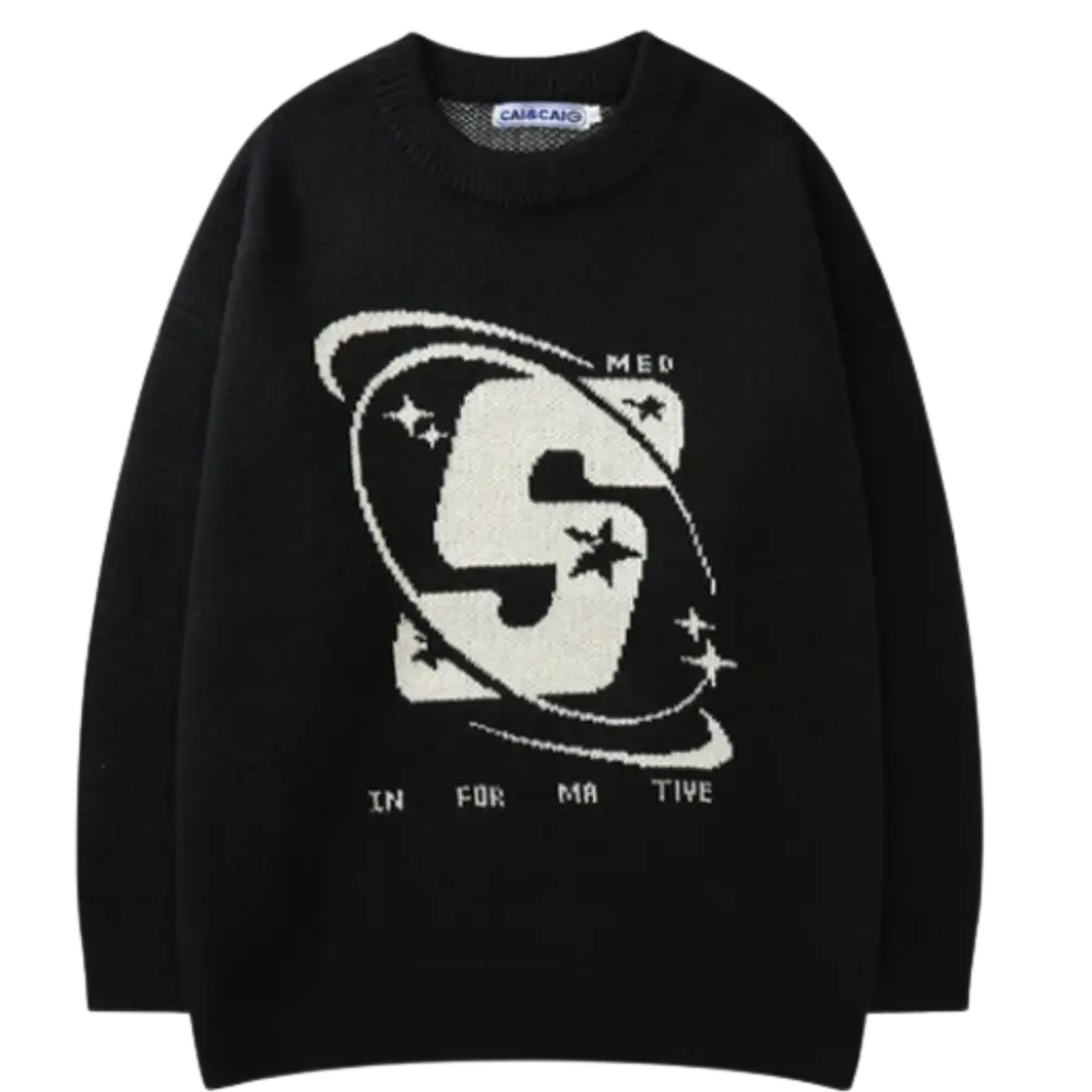 Cozy Y2K Heavy 400gsm Sweater - Vintage Aesthetic Knitwear for Ultimate Comfort