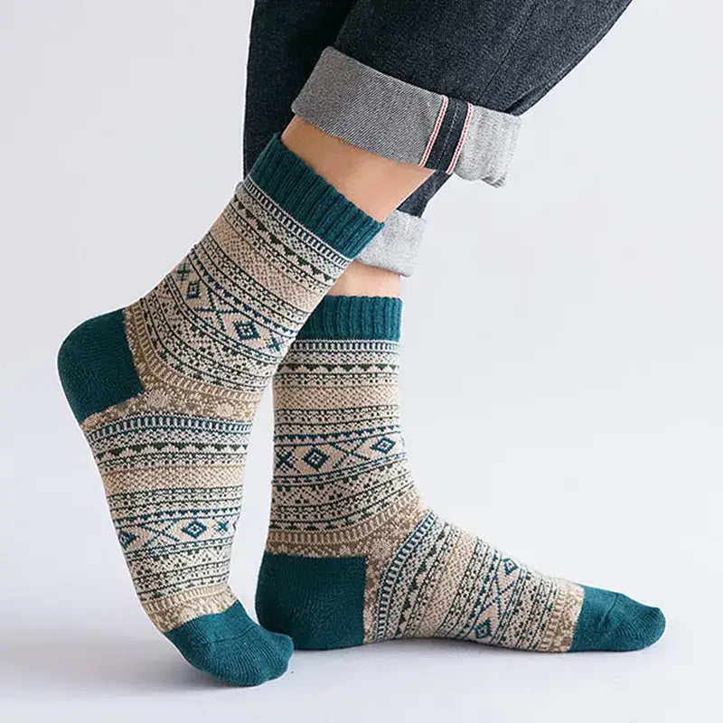 Cozy Y2K Thick Wool Retro Socks for Vintage Aesthetic and Comfy Style