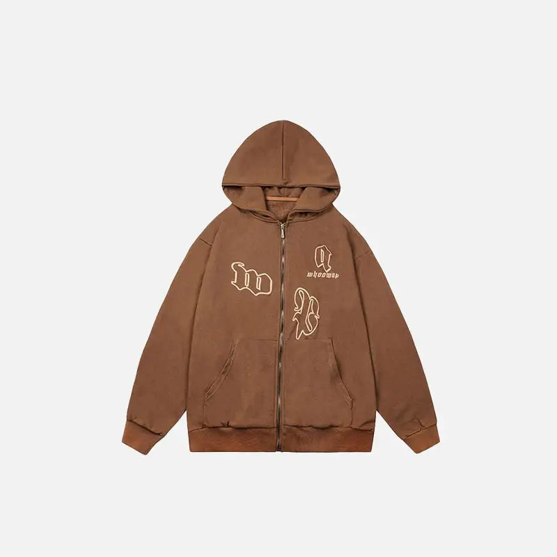 Cozy Zip-Up San Andreas Hoodie in Y2K Style for Ultimate Aesthetic Vibes