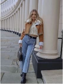 Cropped Y2K Denim Jacket for Trendy Aesthetic Outfits and Vintage Style Looks