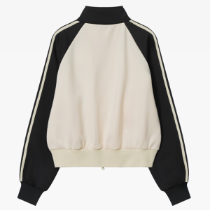 Cropped Y2K Track Jacket in Grunge Aesthetic - Trendy Comfy Layer for Stylish Outfits