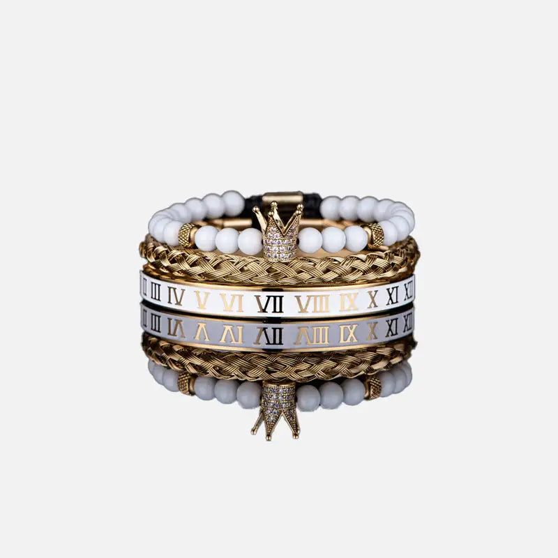 Crown Stainless Steel Bracelet in Y2K Style - Trendy Coquette Aesthetic Jewelry Piece