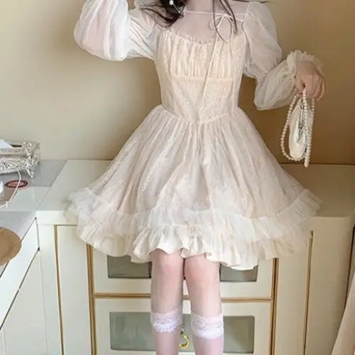 Cute Kawaii Dress with Y2K Aesthetic for Adorable and Playful Outfits