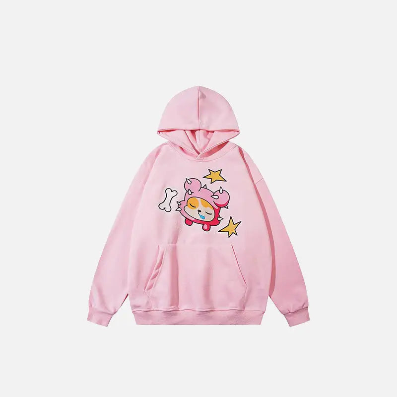 Cute Y2K Puppy Oversized Hoodie - Comfy and Stylish for Coquette and Grunge Aesthetics