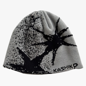 Cyber Y2K Beanie: Trendy Aesthetic Accessory for Y2K Fashion Lovers