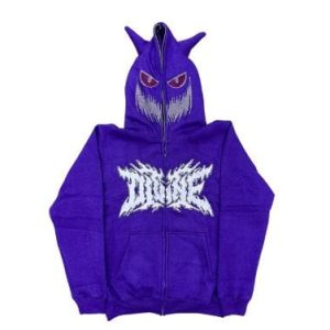 Devil Corn Y2K Hoodie: Trendy Grunge Aesthetic Top for Y2K Fashion Lovers