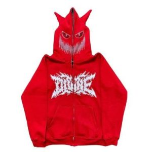 Devil Corn Y2K Hoodie: Trendy Grunge Aesthetic Top for Y2K Fashion Lovers