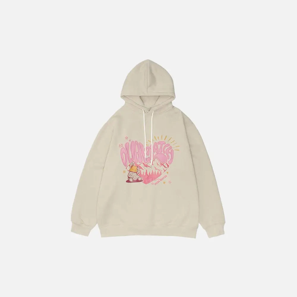 Dual Match Heart Hoodie - Y2K Aesthetic Comfy Hoodie for Trendy Outfits