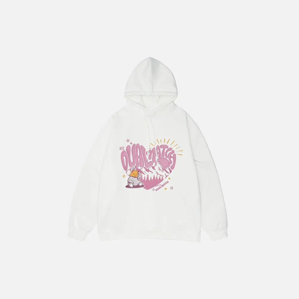 Dual Match Heart Hoodie - Y2K Aesthetic Comfy Hoodie for Trendy Outfits